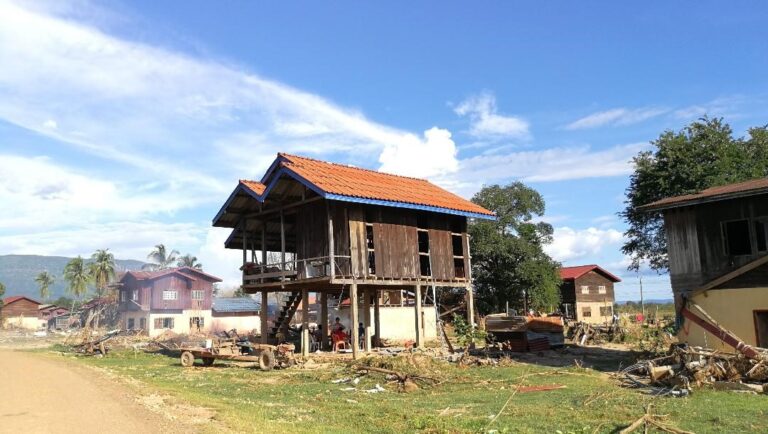 The damage observed in some villages in October 2018 following the Xe Pian-Xe Namnoy hydropower project in Southern Laos. Credit: International Rivers