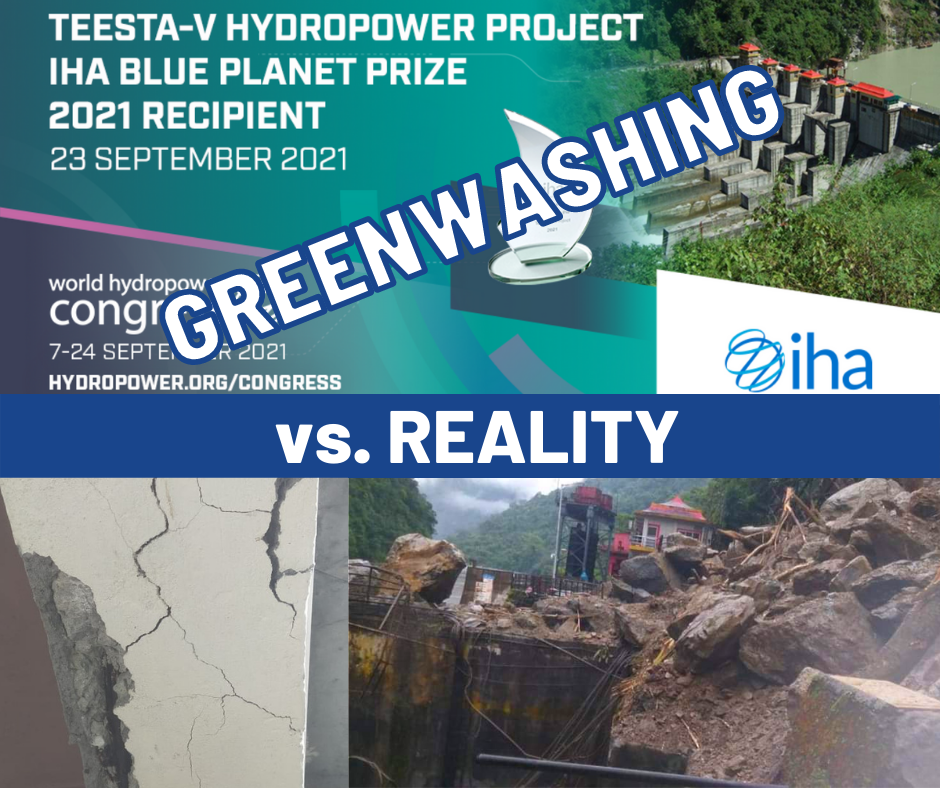 Greenwashing of Teesta V dam award