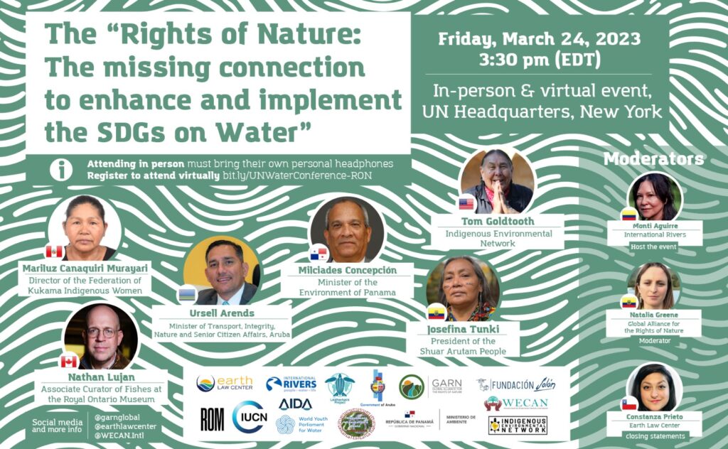 Rights of Nature UN Water Conference event on March 24th