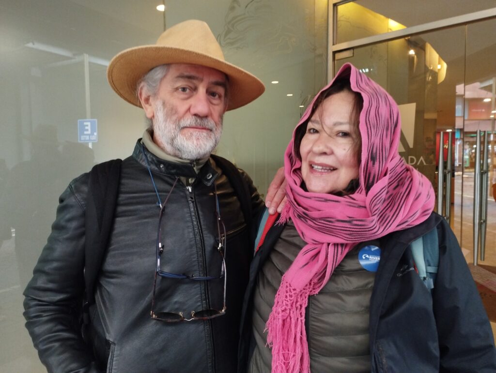  Juan Pablo Orrego (ONG Ecossistemas) and Monti Aguirre (International Rivers) during Somos Cuenca Festival 
