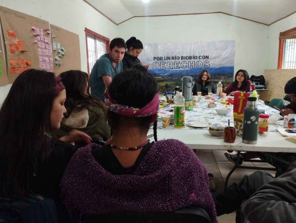 Workshop led by International Rivers, Defensa Ambiental and Earth Law Center in Alto Biobío to discuss the safeguarding of Biobío river. (Photo credit: Isadora Armani / International Rivers)